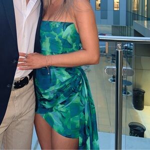 Runaway The Label Blue/Green Mini Dress XS